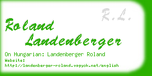 roland landenberger business card